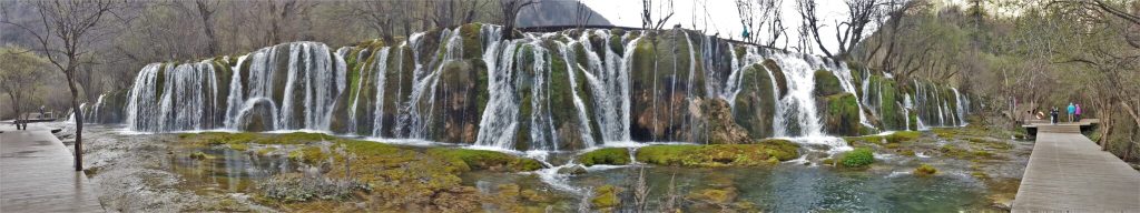 Arrow Bamboo Falls Panoramic, Jiuzhai Valley National Park