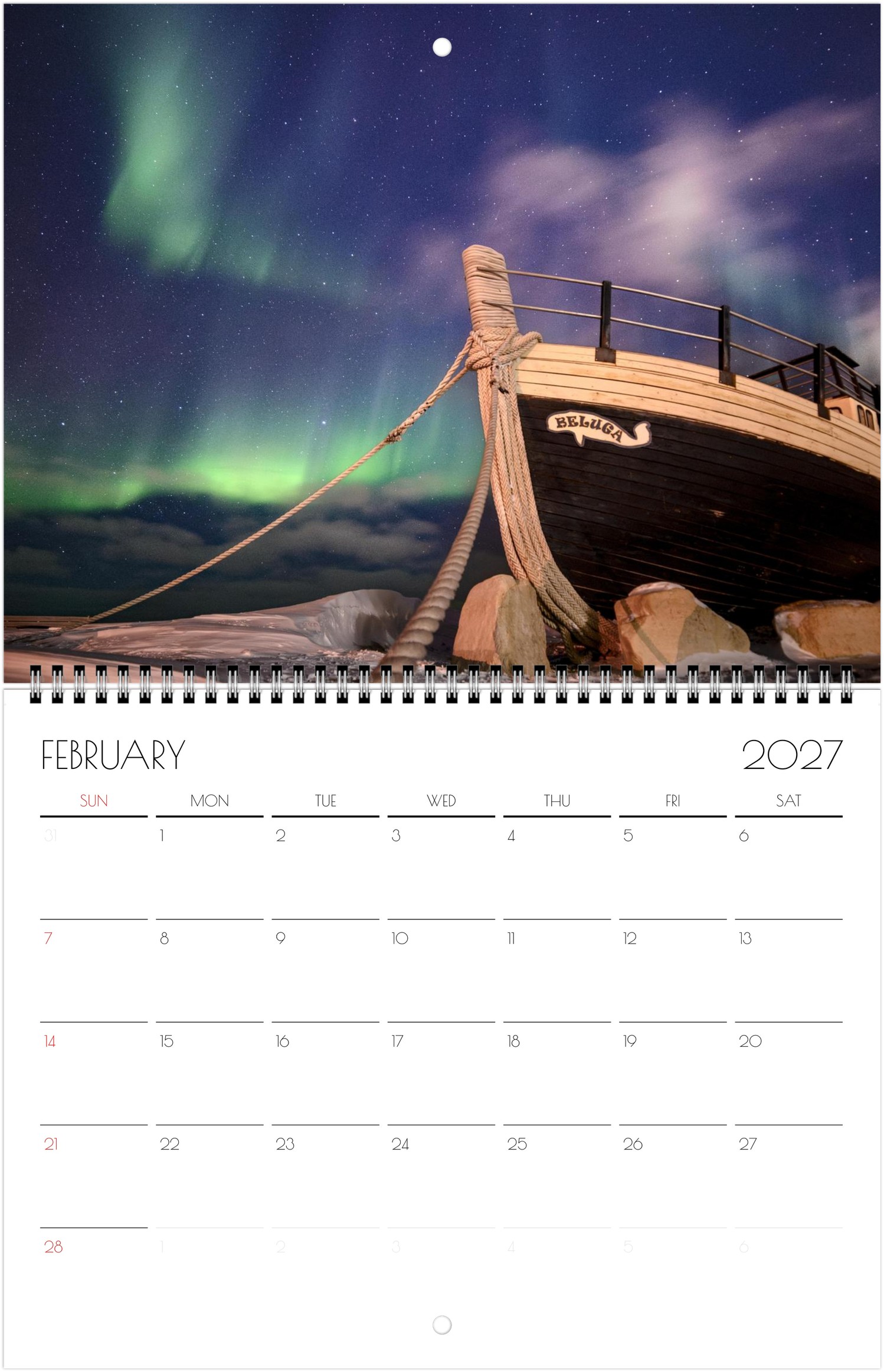 2027 Northern Lights Calendar by Edward Savage - Free Shipping - Image 3