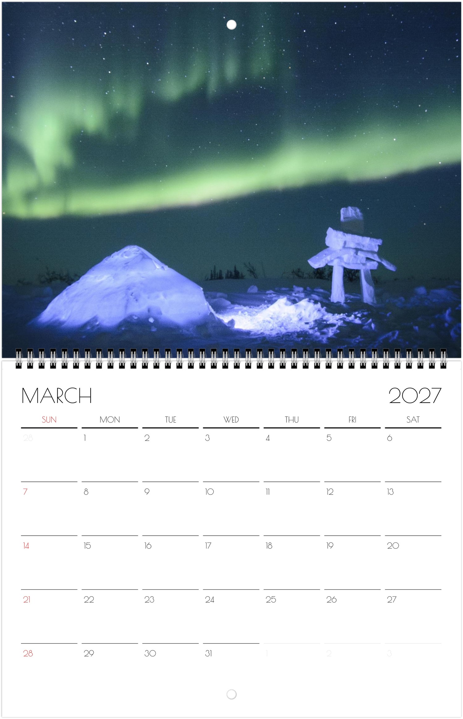2027 Northern Lights Calendar by Edward Savage - Free Shipping - Image 4