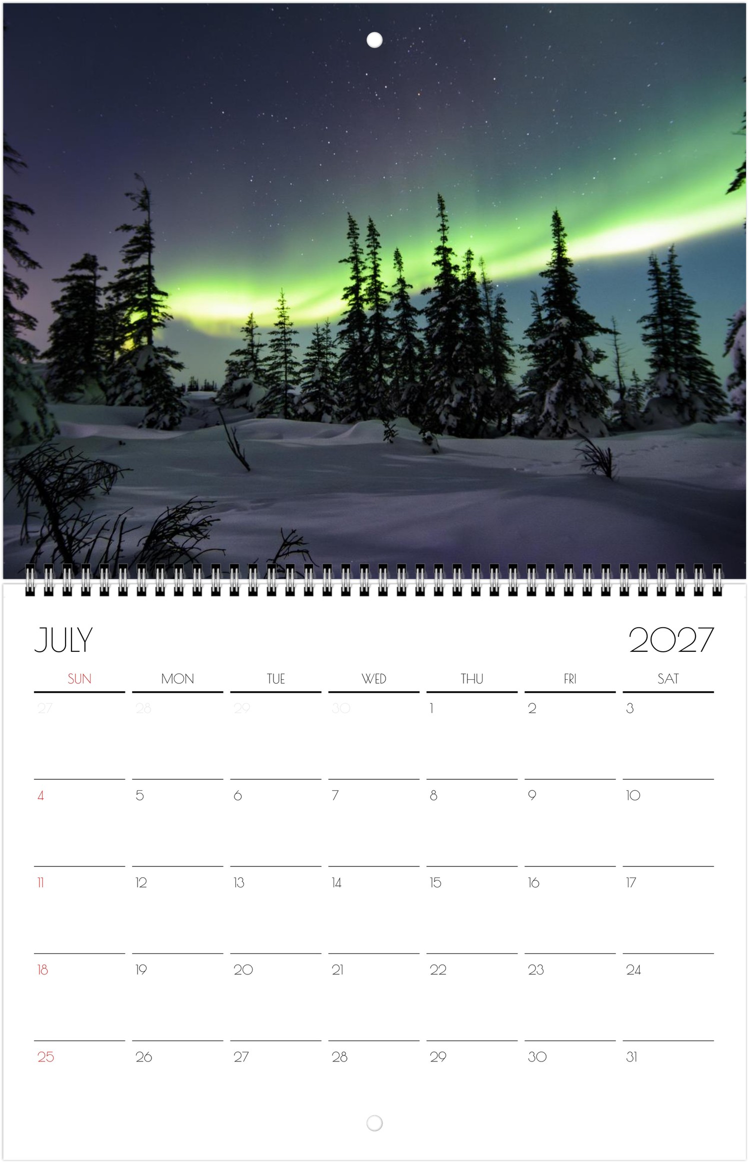 2027 Northern Lights Calendar by Edward Savage - Free Shipping - Image 8