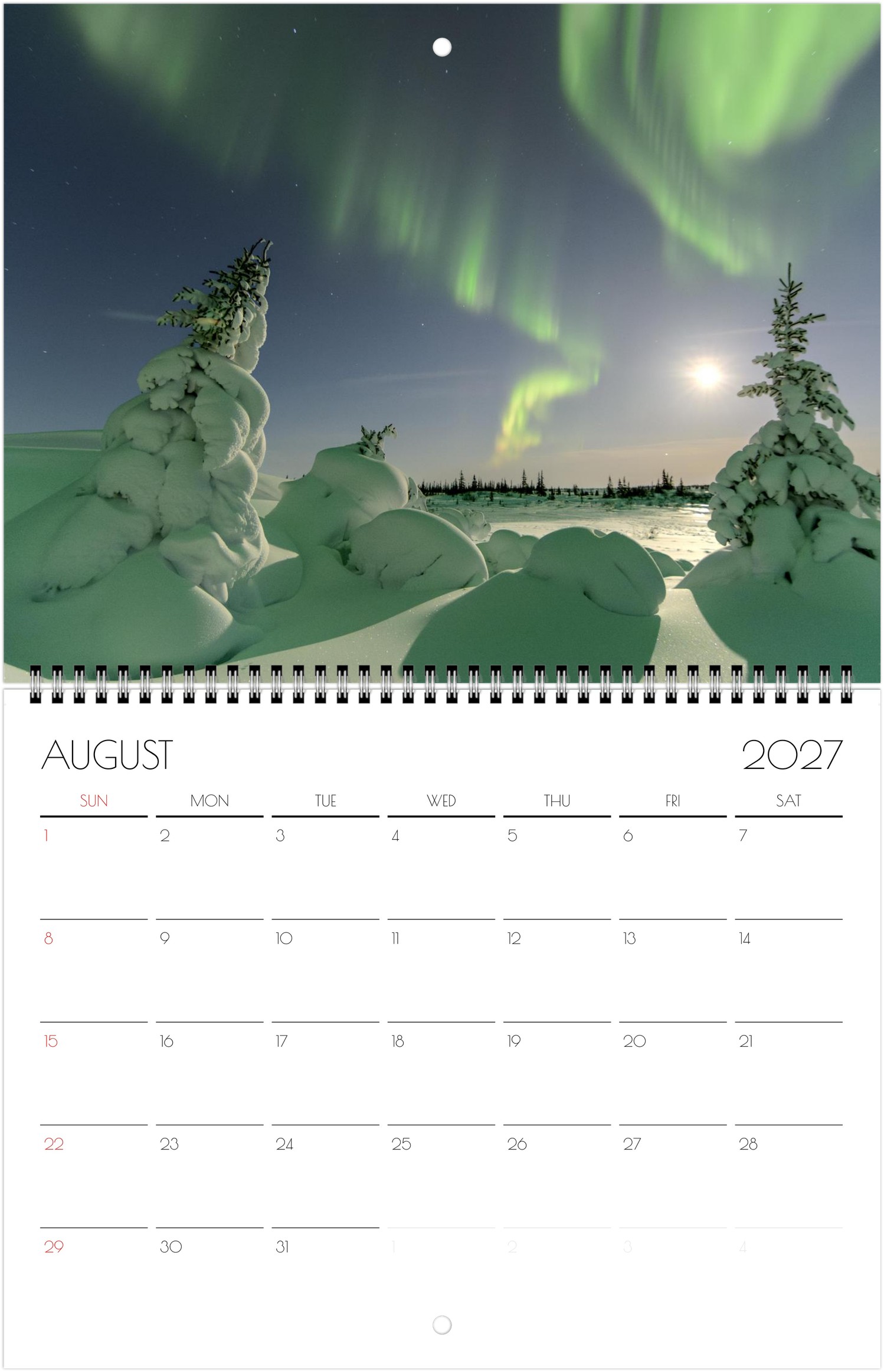2027 Northern Lights Calendar by Edward Savage - Free Shipping - Image 9