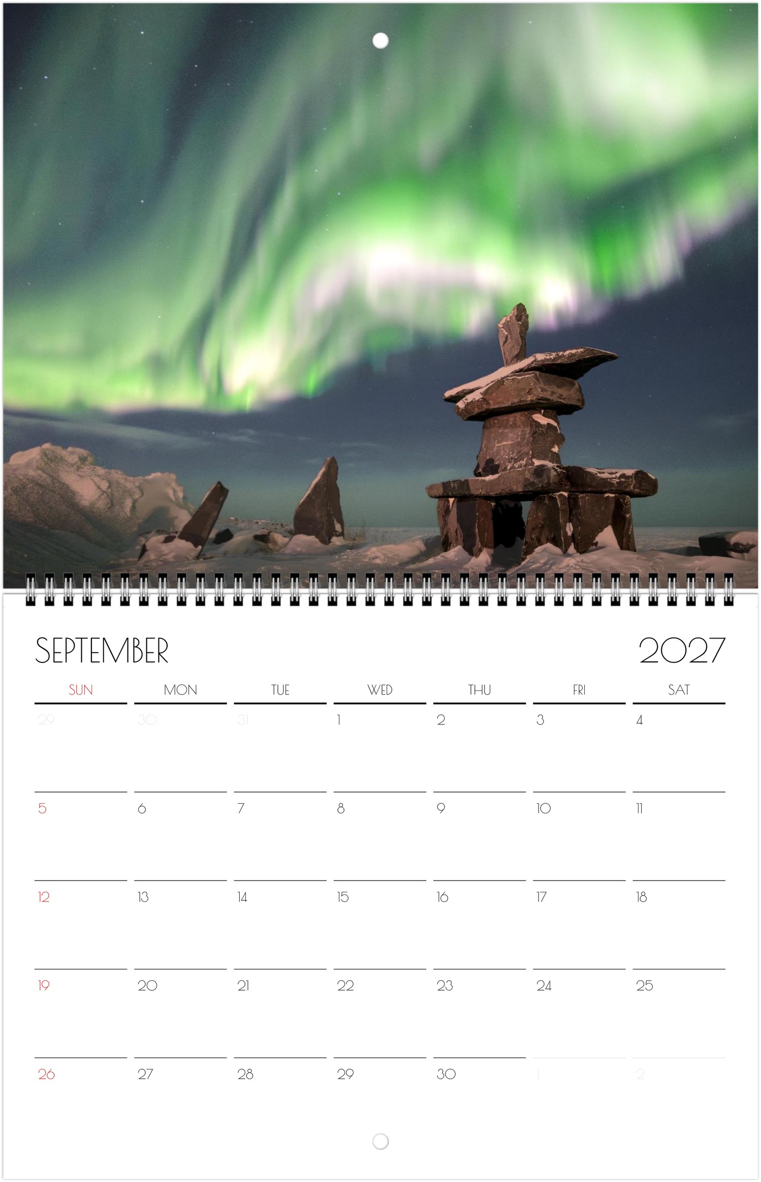 2027 Northern Lights Calendar by Edward Savage - Free Shipping - Image 10