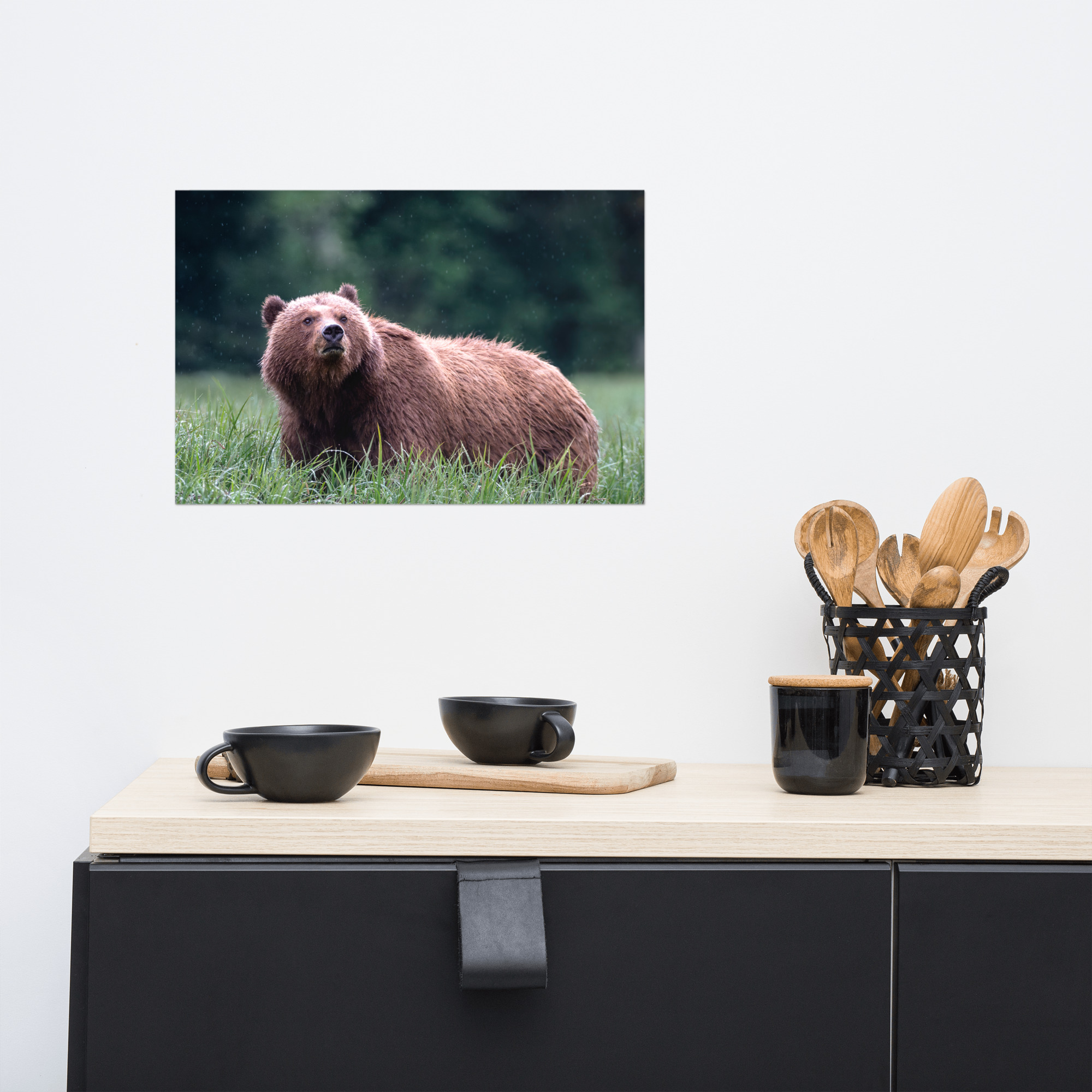 Estuary Grazer Caught in the Rain - Premium Photo Print (no frame) - Image 4
